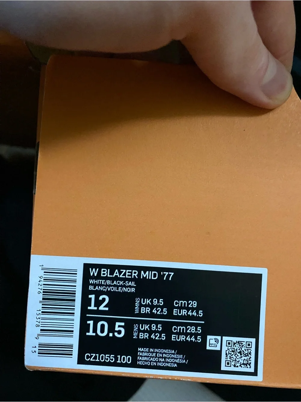 Nike W blazer mid 77 size 12